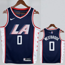 2018-19 Clippers WESTBROOK #0 Dark Blue City Edition Top Quality Hot Pressing NBA Jersey 2018-19 Clippers WESTBROOK #0 Dark Blue City Edition Top Quality Hot Pressing NBA Jersey