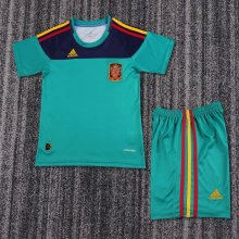 2010 Spain GoalKeeper Retro Kids Soccer Jersey