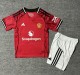 25-26 Man Utd Home Kids Soccer Jersey