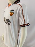 1999-2000 Valencia Home White Retro Soccer Jersey