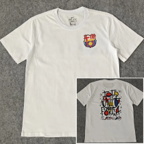 25-26 BAR White High Quality Casual T-Shirt #圆领涂鸦