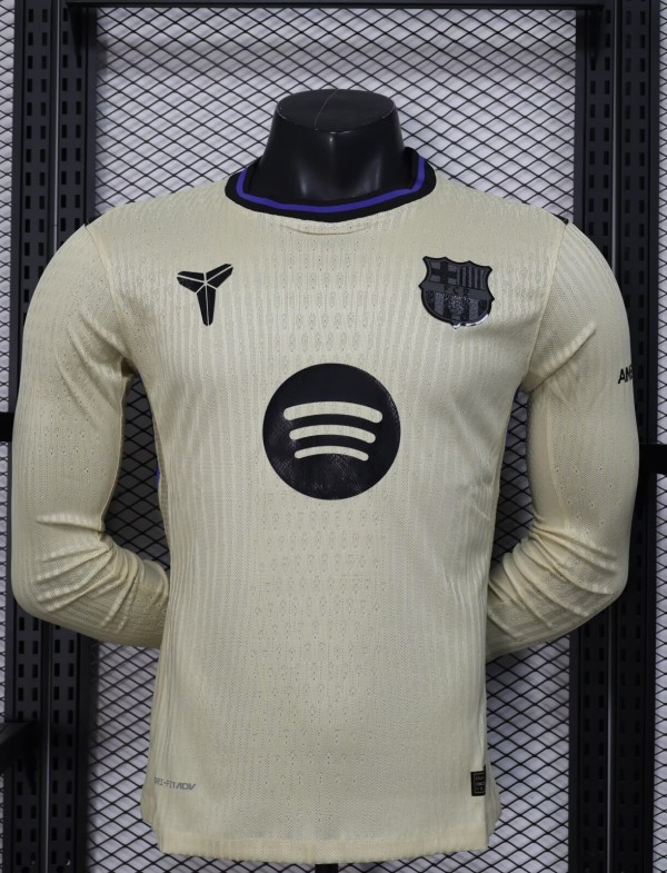 25-26 BAR Away Long Sleeve Player Version Soccer Jersey (长袖球员)