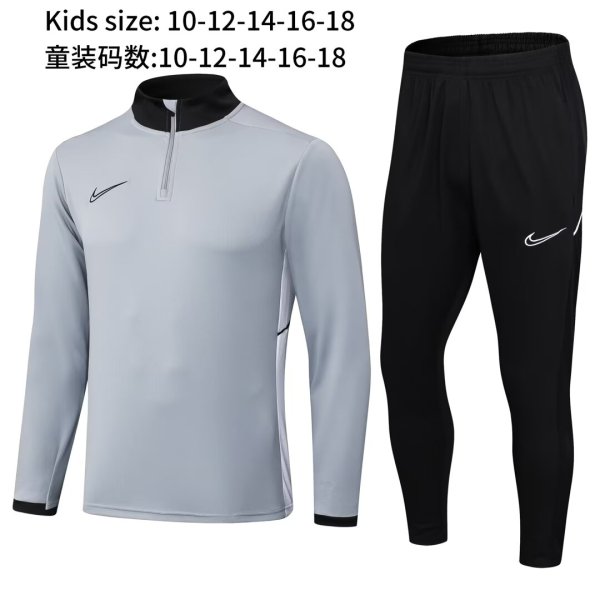 2024 NK Gray Kids Half Pull Tracksuit