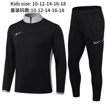 2025 NK Black Kids Half Pull Tracksuit