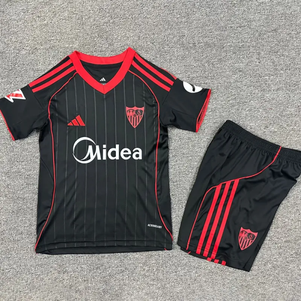 25-26 Sevilla Third Kids Soccer Jersey 1:1 Thai Quality