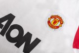 2010-2011 Man Utd UCL Version Away White Retro Soccer Jersey