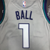 2019 HORNETS BALL #1 Gray Top Quality Hot Pressing NBA Jersey