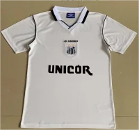 1999 Santos FC Home White Retro Soccer Jersey 1999 Santos FC Home White Retro Soccer Jersey