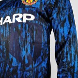 1993 Man Utd Away Long Sleeve Retro Soccer Jersey