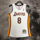 2003-04 LAKERS BRYANT #8 White Retro Top Quality Hot Pressing NBA Jersey