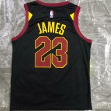 CLEVELAND JAMES # 23 Black Top Quality Hot Pressing NBA Jersey