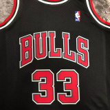 1998 BULLS PIPPEN #33 Black Retro Top Quality Hot Pressing NBA Jersey