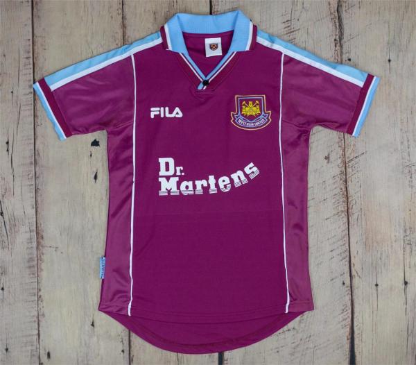 1999-2001 West Ham Home Retrot Soccer Jersey