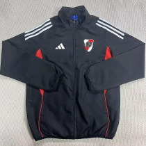 25-26 River Plate Black Windbreaker 25-26 River Plate Black Windbreaker