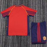 1998 Spain Home Retro Kids Soccer Jersey
