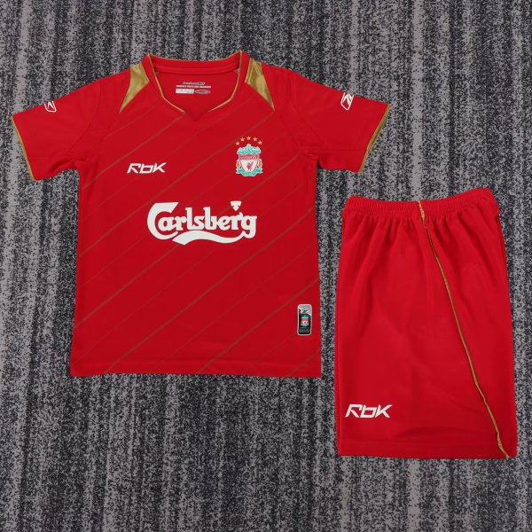 2005-2006 LIV Home Retro Kids Soccer Jersey