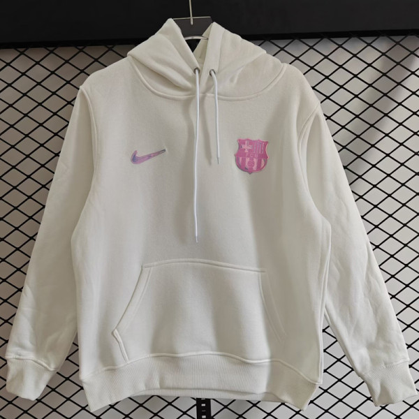25-26 BAR White Hoody 白色(加绒)粉标
