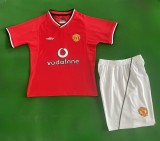 2000-2002 Man Utd Home Retro Kids Soccer Jersey