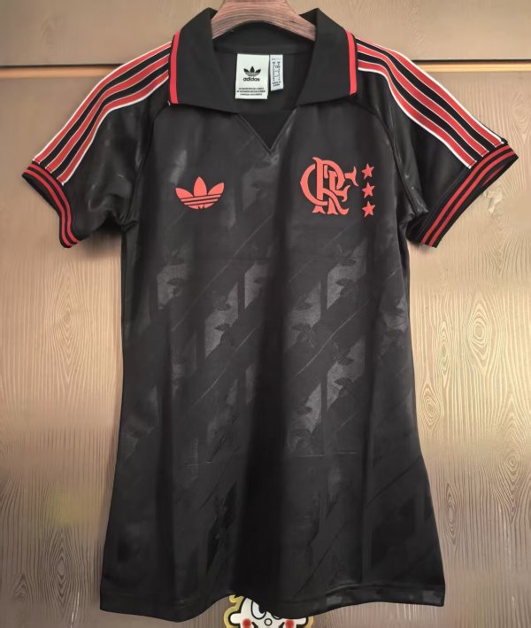 25-26 Flamengo Black Retro Version Women Fans Training shirts