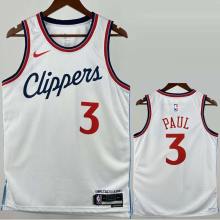 24-25 Clippers PAUL #3 White City Edition Top Quality Hot Pressing NBA Jersey