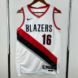 22-23 Trail Blazers YANG #16 White Top Quality Hot Pressing NBA Jersey