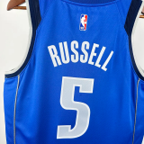 22-23 Dallas Mavericks RUSSELL #5 Blue Top Quality Hot Pressing NBA Jersey(V领)