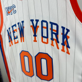 24-25 KNICKS CLARKSON #00 White City Edition Top Quality Hot Pressing NBA Jersey