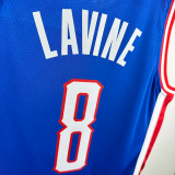 24-25 Kings LAVINE #8 Blue City Edition Top Quality Hot Pressing NBA Jersey