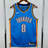 22-23 OKC Thunder WILLIAMS #8 Blue Top Quality Hot Pressing NBA Jersey