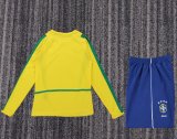 2002 Brazil Home Long sleeves Retro Kids Soccer Jersey
