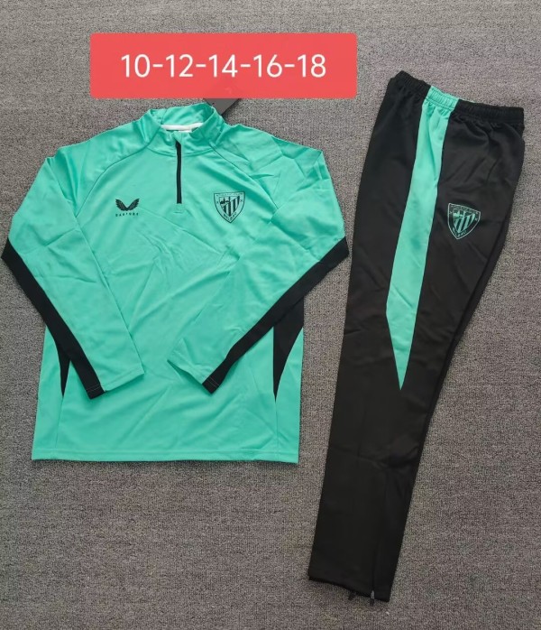 25-26 Bilbao High Quality Kids Half Pull Tracksuit