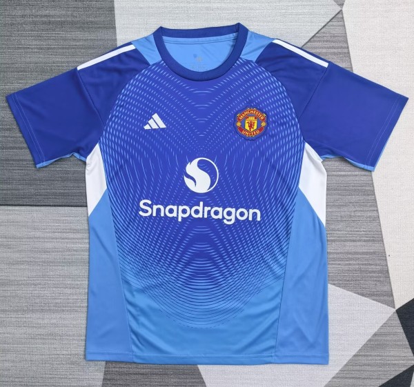 25-26 Man Utd Blue Goalkeeper Fans Soccer Jersey