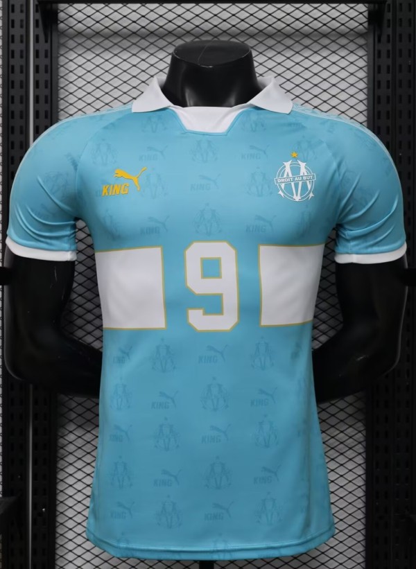 25-26 Marseille King Series #9 Blue Player Version Soccer Jersey
