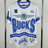 2026 BUCKS White Retro High Quality Casual T-Shirt #MN