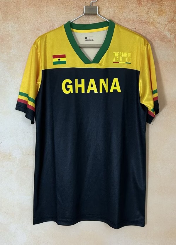 26-27 Ghana Yellow Black Special Edition Fans Soccer Jersey