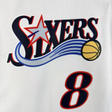 25-26 76ERS GEORGE #8 White Top Quality Hot Pressing NBA Jersey (V领)