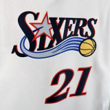 25-26 76ERS EMBIID #21 White Top Quality Hot Pressing NBA Jersey (V领)