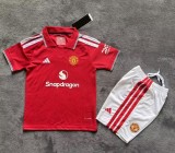 26-27 Man Utd Home Kids Soccer Jersey
