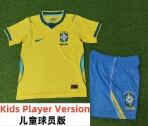 2026 World Cup Brazil Home Player Version Kids Soccer Jersey(球员童装)