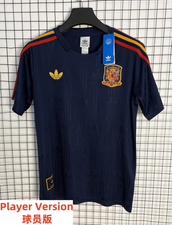 26-27 Spain Blue Player Version Training Shirts