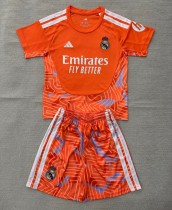 26-27 RMA Orange GoalKeeper Kids Soccer Jersey