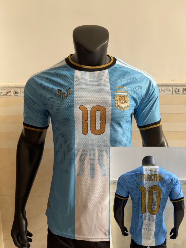 26-27 Argentina Messi Farewell Match Signature Version Player Version Soccer Jersey