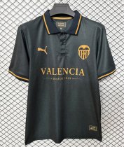 26-27 Valencia Black Retro Version Fans Soccer Jersey