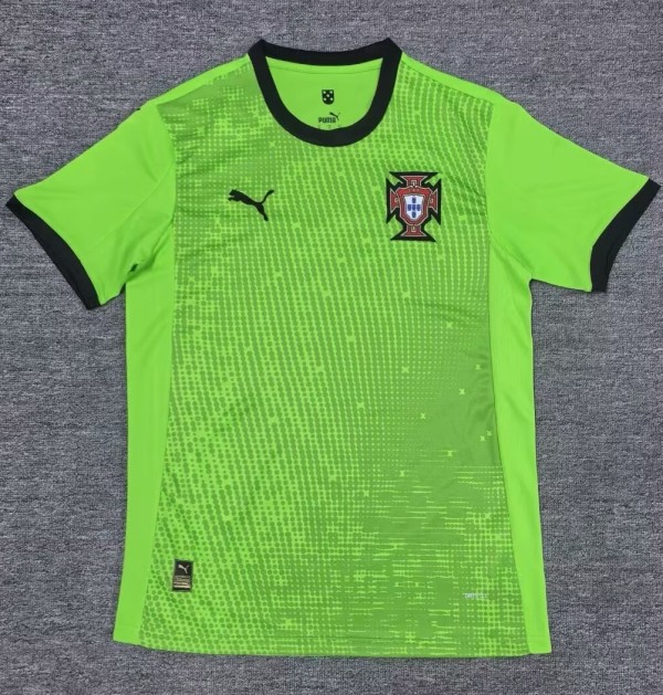 25-26 Portugal Green GoalKeeper Fans Soccer Jersey