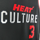23-24 HEAT WADE #3 Black City Edition Top Quality Hot Pressing NBA Jersey (V领）