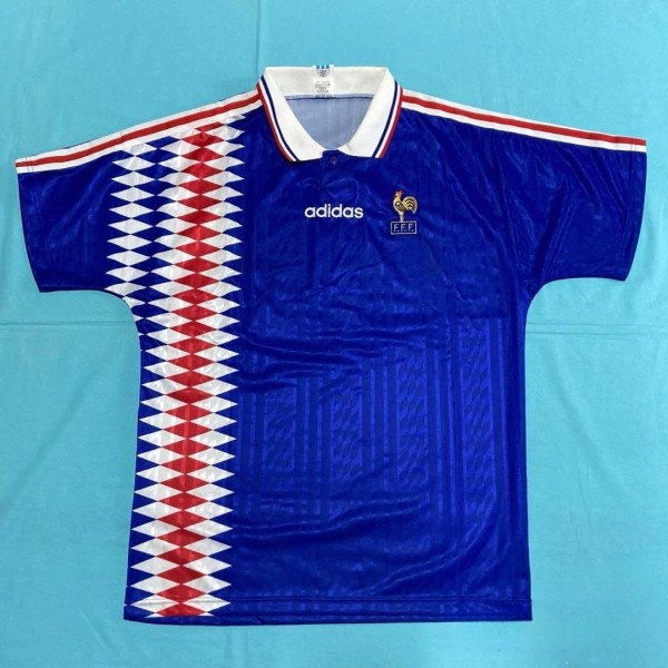 1994 France Home Retro Soccer Jersey