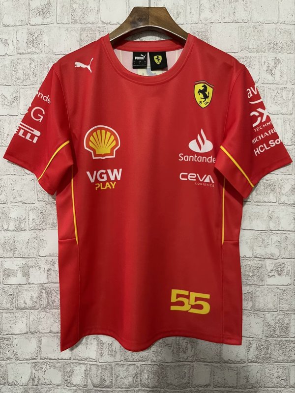 2024 F1 Ferrari New Pattern Short Sleeve Racing Suit