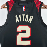 23-24 Trail Blazers AYTON #2 Black City Edition Top Quality Hot Pressing NBA Jersey