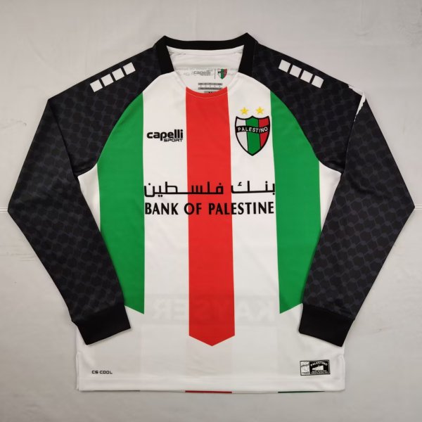 25-26 Palestine Home Long sleeves Fans Soccer Jersey