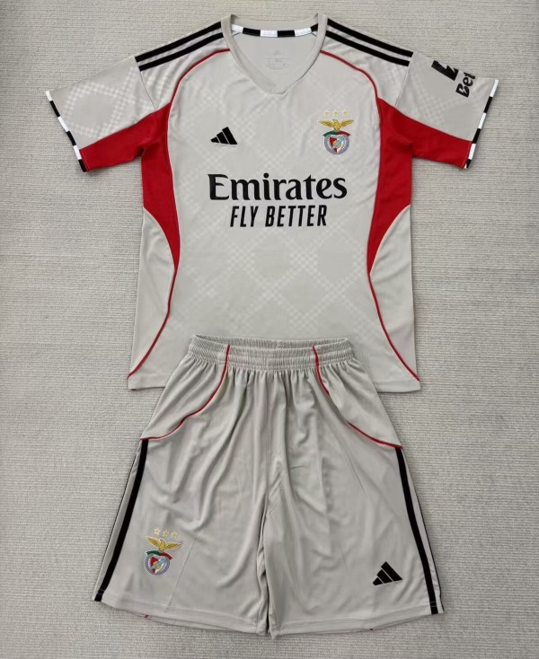 25-26 Benfica Away Kids Soccer Jersey